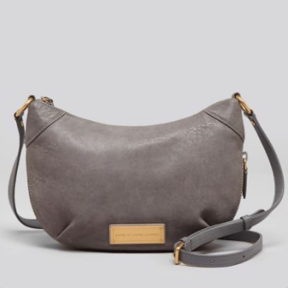Marc By Marc Jacobs Gray Pebbled Leather Crossbody